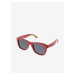 VeyRey Drevené polarizačné slnečné okuliare Nerd Metasequoia červené