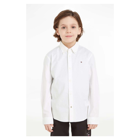 Detská košeľa Tommy Hilfiger biela farba, KB0KB06964