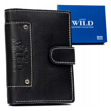 Veľká, kožená pánska peňaženka so zapínaním - Always Wild
