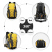 KONO outdoorový športový/turistický batoh 40L - žltá