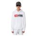 Diesel Mikina - S-GINN-HOOD-DIV SWEAT-SHI biela