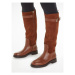 Tommy Hilfiger Čižmy vo vojenskom štýle Casual Essential Belt Longboot FW0FW07480 Hnedá