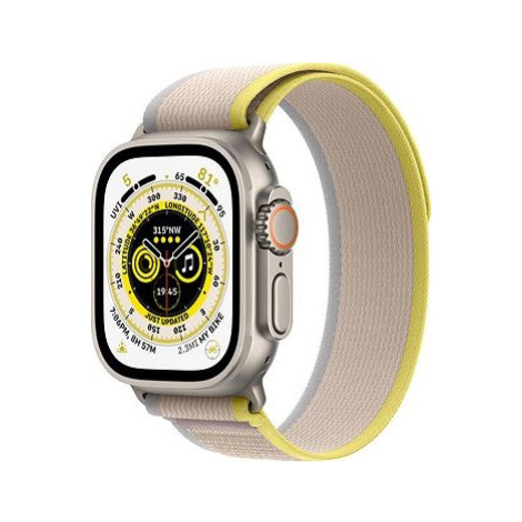Apple Watch Ultra 49 mm titánové puzdro so žlto-béžovým trailovým ťahom – M/L