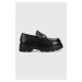 Kožené mokasíny Vagabond Shoemakers COSMO 2.0 dámske, čierna farba, na platforme, 5549.001.20
