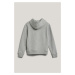 MIKINA GANT TONAL AS HOODIE LIGHT GREY MELANGE