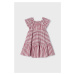 Dievčenské bavlnené šaty Mayoral bordová farba, mini, áčkový strih