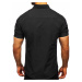 Cierna pánska elegantná košeľa s krátkymi rukávmi Bolf 5535