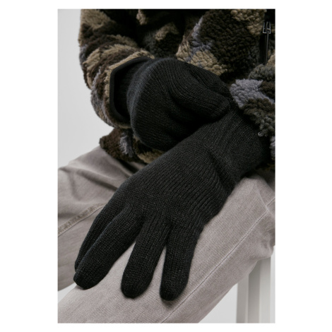 Knitted gloves black