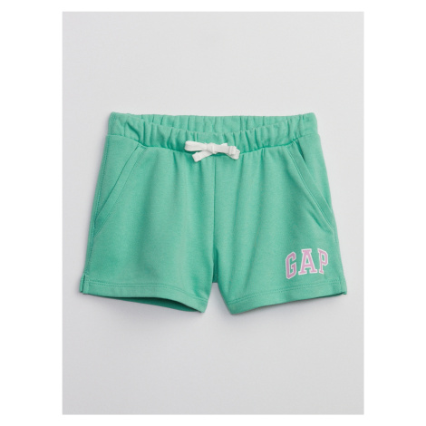 Zelené detské šortky s logom GAP