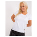 White women's plus size blouse with slits