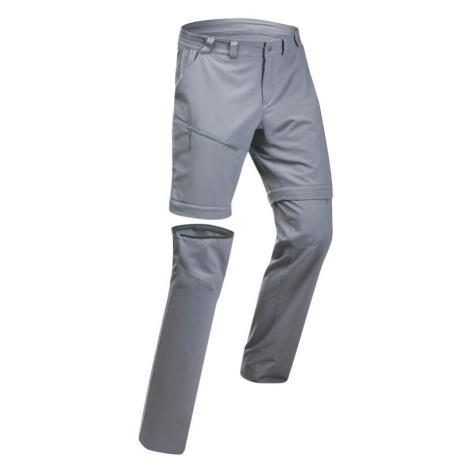 Pánske odopínateľné turistické nohavice MH150 sivé QUECHUA