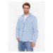 Sisley džínsová košeľa 5FV6SQ017 Modrá Regular Fit