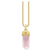 Thomas Sabo PE955-995-9 Gold-plated pendant with rose-coloured rose quartz crystal