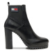 Tommy Jeans Členková obuv Tjw New Ess High Heel Boot EN0EN02439 Čierna