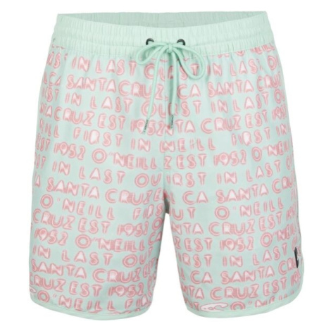 O'Neill SCALLOP NEON 16'' SWIM SHORTS Pánske kúpacie šortky, svetlo zelená, veľkosť