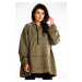 Hřejivá oversize mikina Infinite You M332 Khaki Khaki