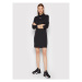 Nike Každodenné šaty Swoosh DC5306 Čierna Slim Fit