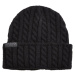Cap with cable knitted black