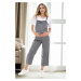 38739 Dewberry Women Pregnant Jumpsuit-SMOKED