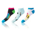 Bellinda CRAZY IN-SHOE SOCKS 3x - Moderné farebné nízke crazy ponožky unisex - modrá - zelená - 
