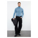 Trendyol Petrol FL Slim Turtleneck Plain Knitwear Sweater