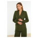 Trendyol Khaki Regular Lined Double Breasted Closure Woven Blazer Jacket