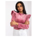 Women's pink blouse Capri from velour