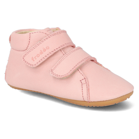 Barefoot capačky Froddo - Prewalkers D-Velcro Pink ružové