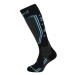 Dámske lyžiarske podkolienky (ponožky) BLIZZARD Viva Warm ski socks, black grey blue