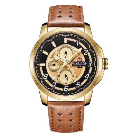 Pánske hodinky NAVIFORCE - NF9142 (zn087c) gold/br