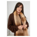 6060 Women's scarf brown + camel