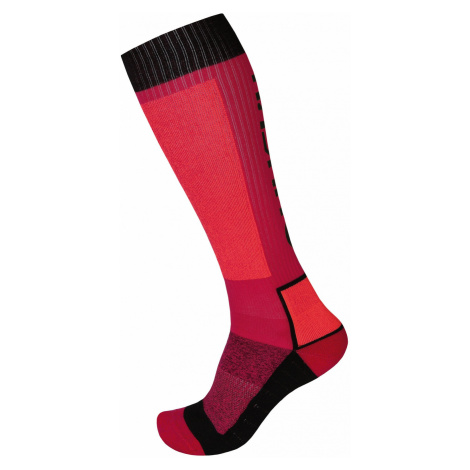 Husky Snow Wool ružová/čierna, L(41-44) Ponožky