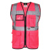 Korntex Berlin Multifunkčná reflexná vesta na zips KX802 Neon Pink