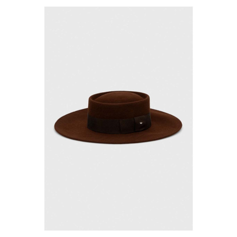 Vlnený klobúk Weekend Max Mara hnedá farba, vlnený