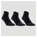 Športové ponožky RS 160 stredne vysoké 3 páry čierne
