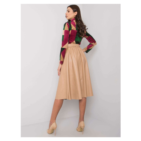 Beige skirt made of faux leather from Gerrie