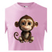 Dětské tričko s roztomilou opičkou - krásný barevný motiv s plnými barvami
