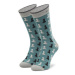 Cabaïa Vysoké pánske ponožky Angel & Leana SOKFW2122 Modrá