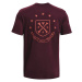 Tričko Under Armour Project Rock Crest Hw Ss Dark Maroon