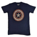 Marvel tričko Captain America Embroidered Shield Modrá