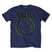 Nirvana tričko Inverse Smiley Modrá