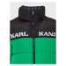 Karl Kani Retro Block Reversible Puffer Jacket Green/Black/White - Pánske - Bunda Karl Kani - Ze