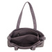 Beagles dámska taška shoperka Malaga s dekoratívnym popruhom - fialová- 7,6 L