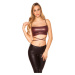 Sexy KouCla Wetlook Crop Top black Einheitsgroesse