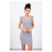 Dress with ruffles on the sleeve gray