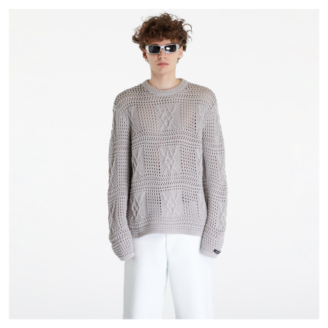 Sveter Daily Paper Zuberi Crochet Long Sleeve Sweater Moonstruck Grey