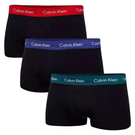 Boxerky 3ks U2664G - WHJ - čierne s farebným lemovaním - Calvin Klein Mix barev