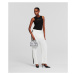 Nohavice Karl Lagerfeld Contrast Panel Tailored Pants White/Black