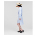 Šaty Karl Lagerfeld Stripe Poplin Shirt Dress Modrá