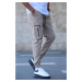 Madmext Beige Parachute Fabric Pocket Detailed Jogger Pants 5483